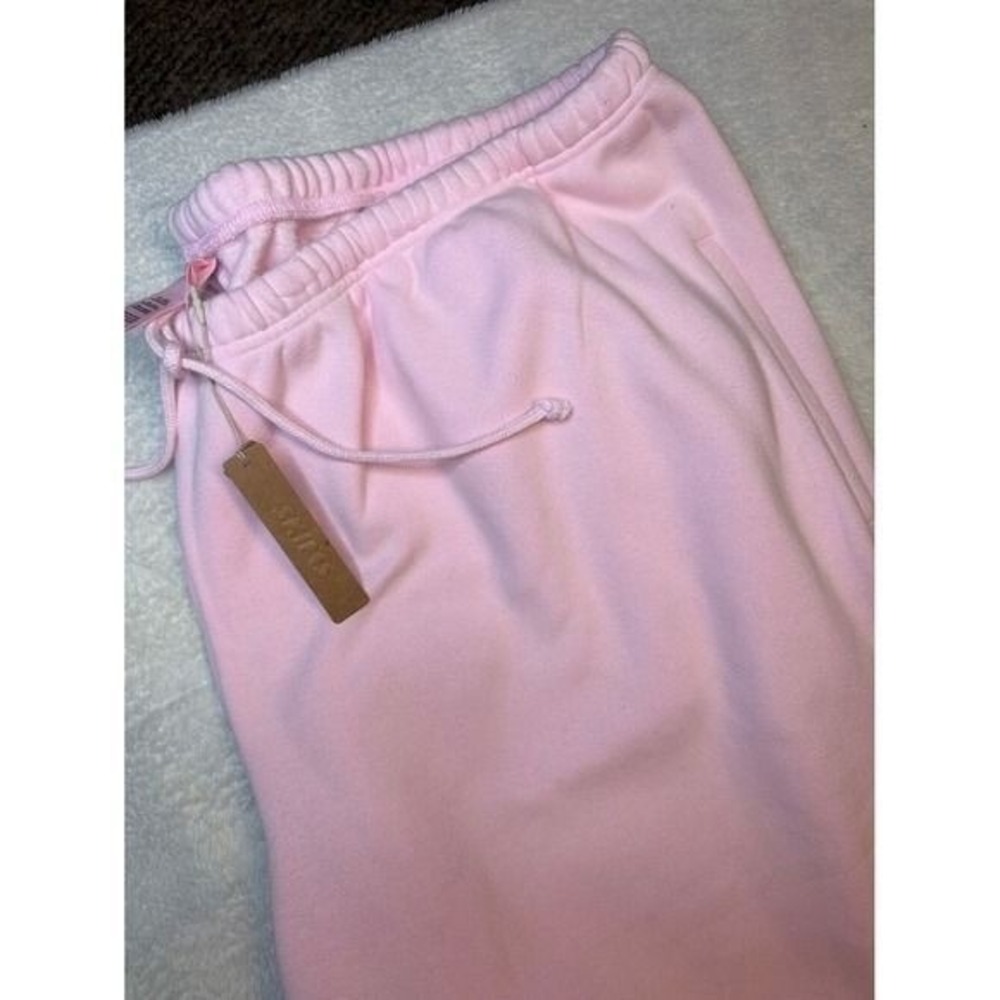NWT SKIMS Cotton Fleece Classic Jogger Petal Pink Sweatpants Plus Size 4X - Picture 3 of 5